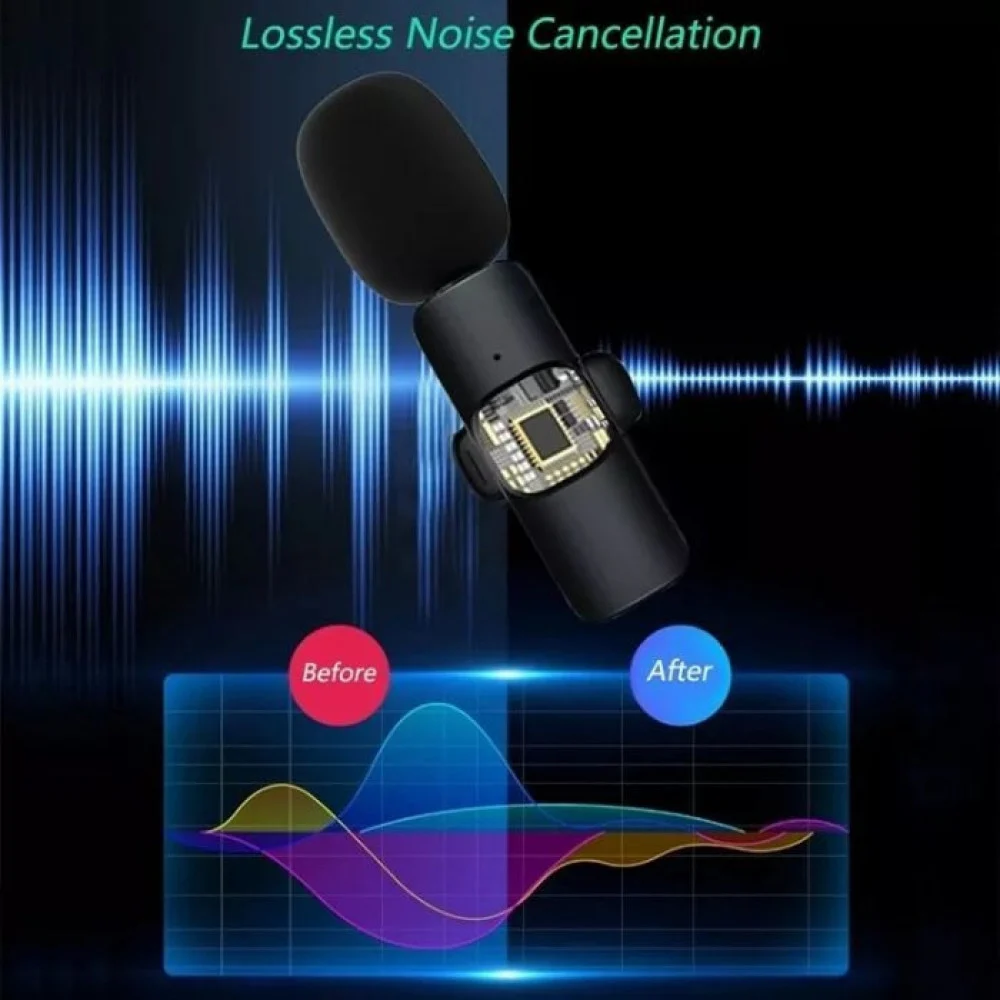ميكروفون K9 لاسلكي مانع للضوضاء – Type-C
