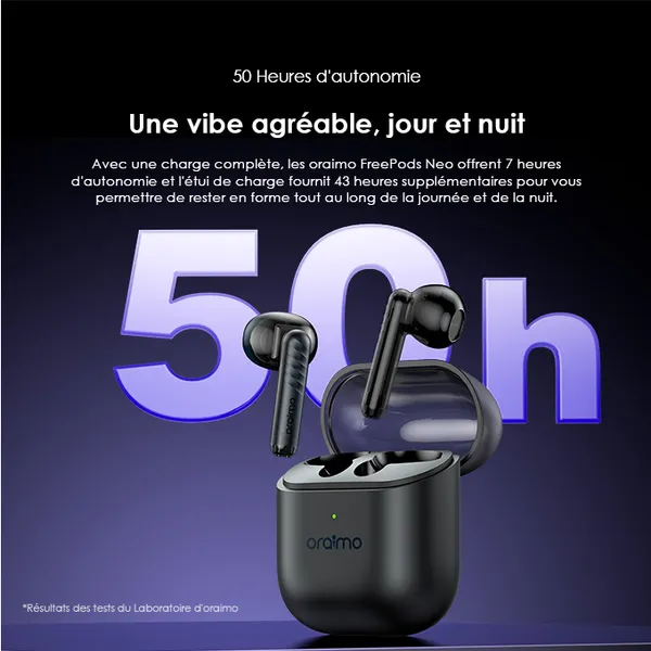 سماعات أذن لاسلكية Oraimo FreePods Neo OTW-330S – بتقنية ENC لإلغاء الضوضاء