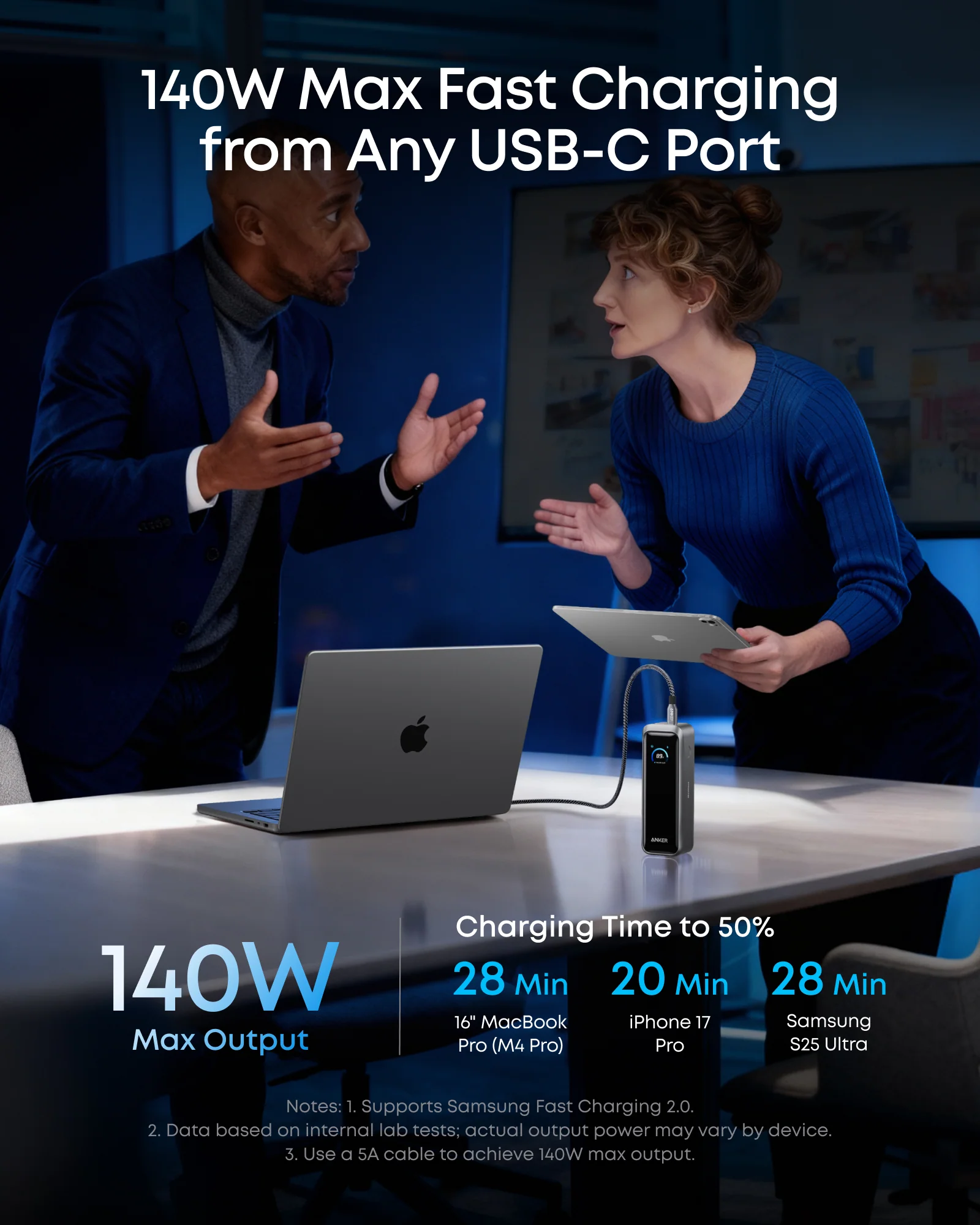 باور بانك Anker Prime – 20,000 مللي أمبير / 220 واط