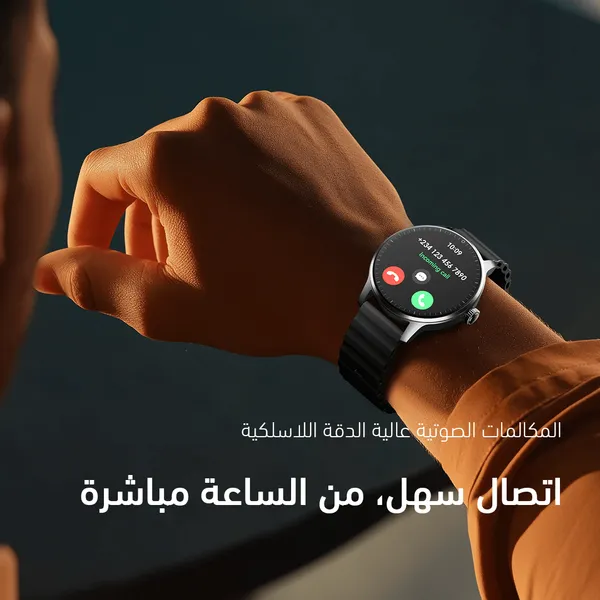 ساعة ذكية Oraimo Watch 5R Pro OSW-830 – شاشة AMOLED 1.43 بوصة – واجهة عائمة 2.5D – مقاومة للماء IP68