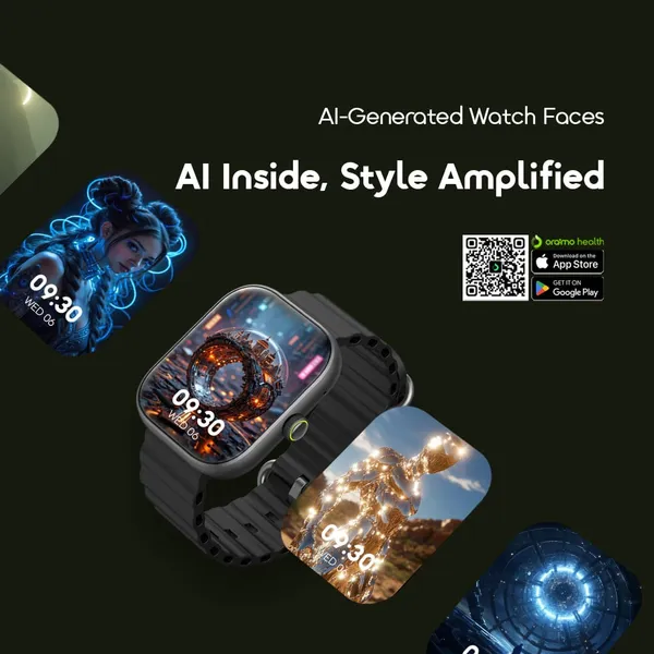 ساعة ذكية Oraimo Watch 6 OSW-807 – شاشة 2.04 بوصة TFT – مقاومة للماء IP68