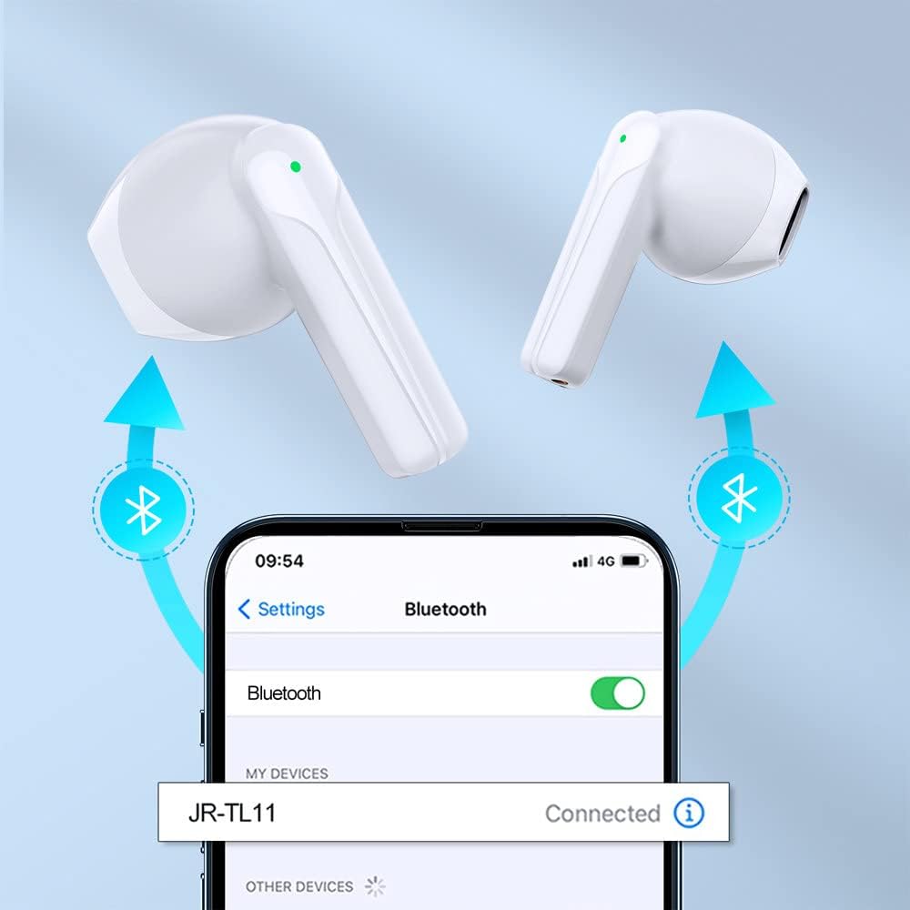 سماعات جوي روم Joyroom JR-TL11 – لاسلكية حقيقية – أبيض