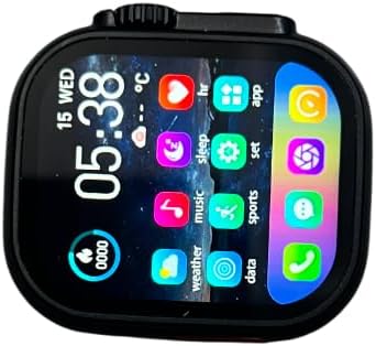 ساعة ذكية X10 Ultra 3 من Edumax – شاشة منحنية ومميزات متكاملة للجنسين (أسود + برتقالي)